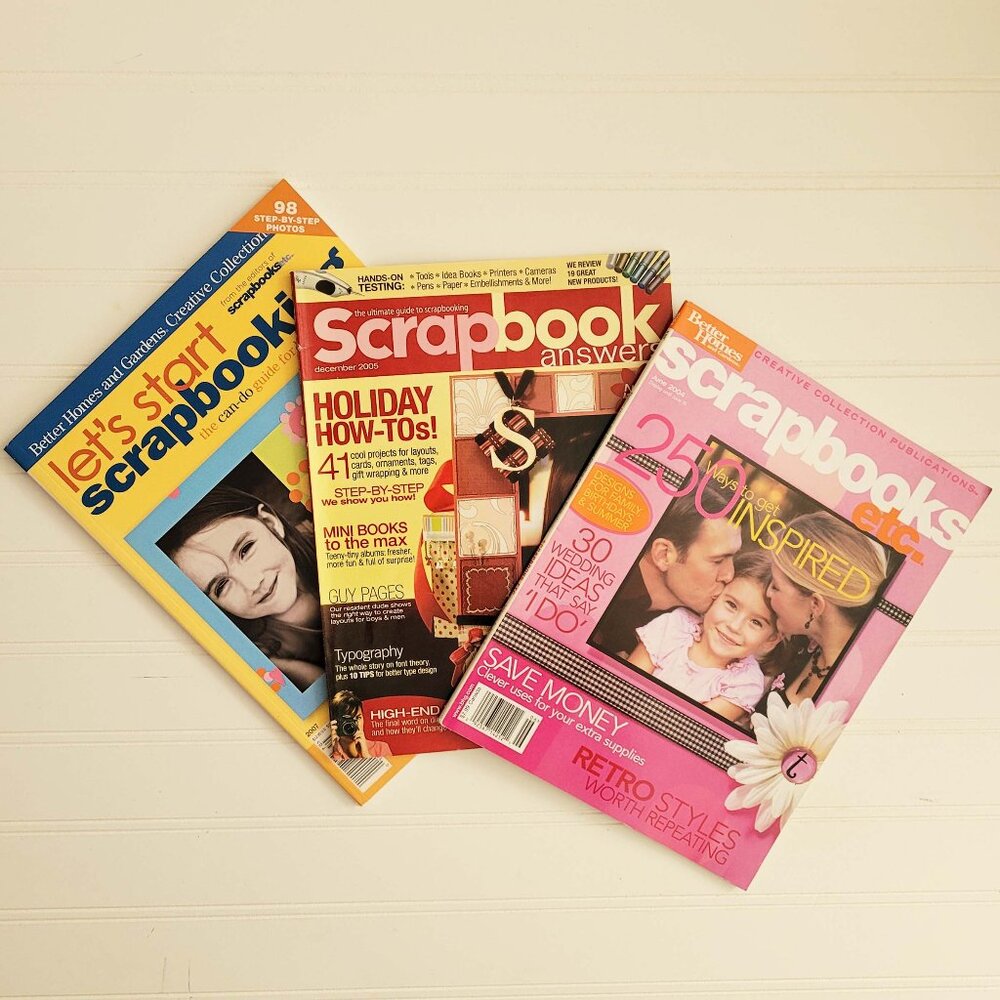 Scrapbooking Magazines Bundle of 3 Books Better Homes Scrapbook Etc